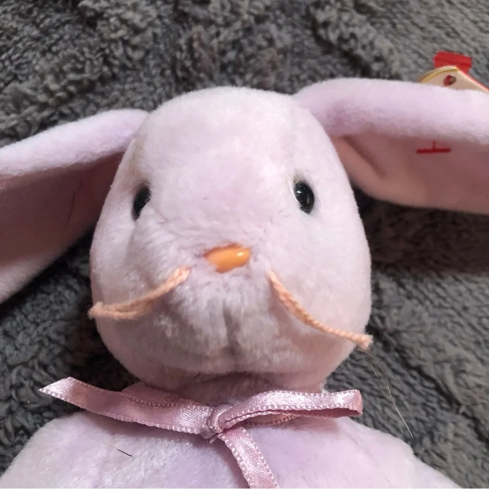 Retired TY Beanie Baby 1996 FLOPPITY Bunny Tag Error, born May 28, 1996